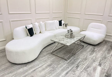 Miami Curved Cinema Boucle Sofa