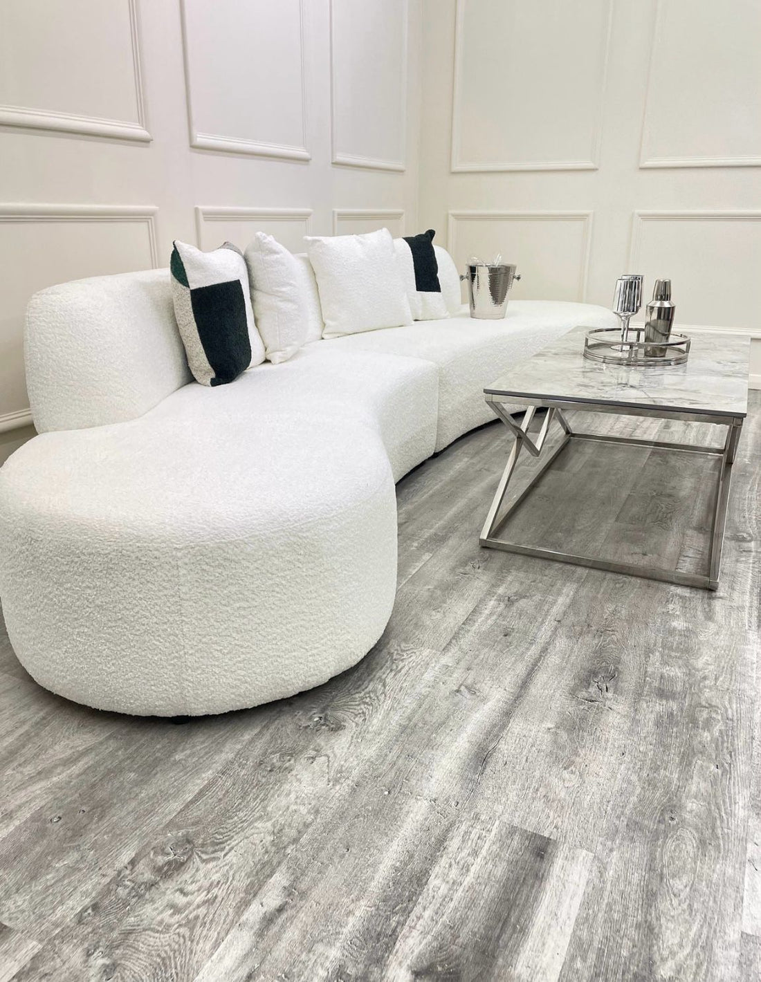 Miami Curved Cinema Boucle Sofa