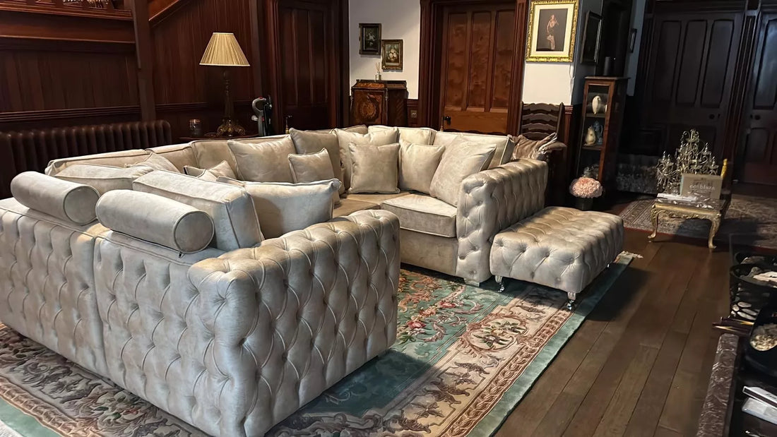 Fully chesterfield U shape sofa