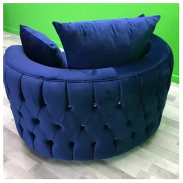 Fully buttoned Chesterfield swivel chair